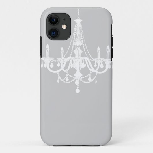 Chic White en Gray Chandelier Case-Mate iPhone Case (Achterkant)