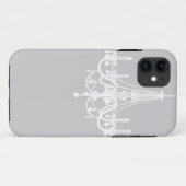 Chic White en Gray Chandelier Case-Mate iPhone Case (Achterkant (horizontaal))