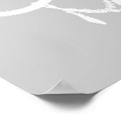 Chic White en Gray Chandelier Poster (Hoek)