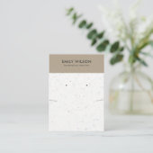 CHIC WHITE KRAFT TERRAZZO KETTING EARRING DISPLAY VISITEKAARTJE (Staand voorkant)
