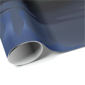 Chic White Lotus Blue Cadeaupapier (Rol Hoek)