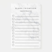 Chic White Marble - Aangepast om lijst uit te voer Post-it® Notes (Voorkant)