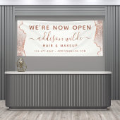 Chic White Marble Agate Roos Gold Business Spandoek