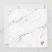 Chic white marble vierkant gift logo (Achterkant)