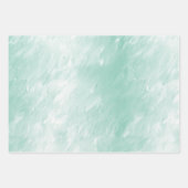 Chic White Mint Kerstbomen Glitter Inpakpapier Vel (Voorkant)