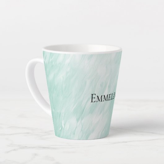 Chic White Mint Kerstmis Latte Mok (Linkerhoek)