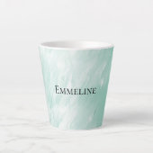 Chic White Mint Kerstmis Latte Mok (Voorkant)