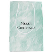 Chic White Mint Kerstmis Medium Cadeauzakje (Voorkant)