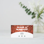 Chic White Salmon Oranje Sparkle Glitter met Logo Visitekaartje (Staand voorkant)