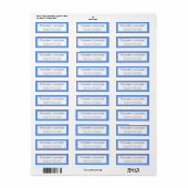 Chic White Simple Stypography Script Etiket (Full Sheet)