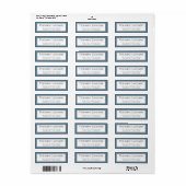 Chic White Simple Stypography Script Etiket (Full Sheet)