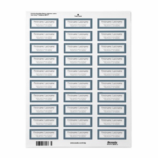 Chic White Simple Stypography Script Etiket (Full Sheet)