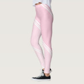 Chic White Snow onder Pink Banded Print Leggings (Links)