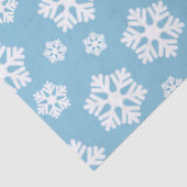 Chic White Snowflakes Nordic Pattern on Ice Blue Tissuepapier (Detail)