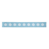 Chic White Snowflakes Nordic Pattern on Light Blue Lint (Voorkant)