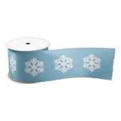 Chic White Snowflakes Nordic Pattern on Light Blue Lint (Spoel)