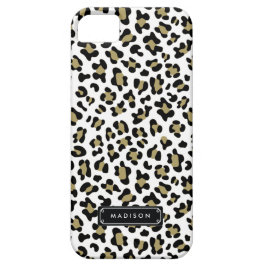 Chic Wild Gold Beige Leopard Afdrukken op maat iPhone 11 Hoesje