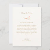 Chic Wildflower Flat Wedding Bedankt Card (Voorkant)