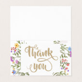 Chic Wildflower Meadow Glittery Visitekaartjes (Buitenkant ongevouwen)