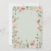 Chic Wildflower Verloving Kaart (Achterkant)