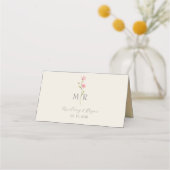 Chic Wildflower Wedding Place Card (Achterkant)
