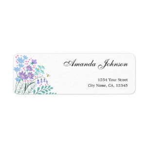 Chic Wildflowers Lila Roze Retour Adres Labels