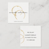 Chic Wine Stain Vierkante Visitekaartje (Voorkant / Achterkant)