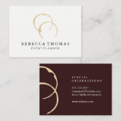 Chic Wine Stain Visitekaartje (Voorkant / Achterkant)