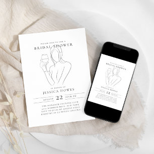 Chic Wine Vrijgezellenfeest Kaart