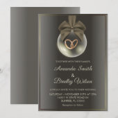 Chic Winter Kerst Ornament Huwelijk Kaart (Voorkant / Achterkant)