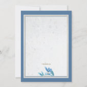 Chic Winter Photo Invitation Blue (Dos)