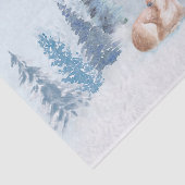 Chic Winter Waterverf Deer in Forest Tissuepapier (Detail)