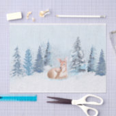 Chic Winter Waterverf Deer in Forest Tissuepapier (Craft)