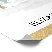 Chic wintervakantie Drive Thru babyshowerparade Poster (Hoek)