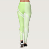 Chic Wit onder Bord Green Banded Print Leggings (Achterkant)