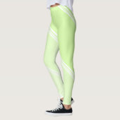 Chic Wit onder Bord Green Banded Print Leggings (Links)