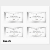 Chic Wit Product Label Zilver Lijst met Logo (Vel)