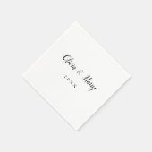 Chic wit trouwpapier servet (Hoek)