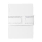 Chic Wit Zilveren Glitter Trim - Belly Band Uitnodigingen Wikkel (Achterkant Voorbeeld)