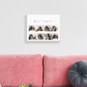 Chic Wit Zwart Script Foto Stepmom Moederdag Canvas Afdruk (Insitu (Woonkamer))