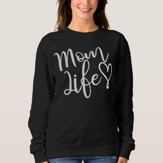 Chic Witte Script Moeder Leven Hart Trui