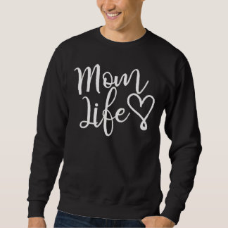 Chic Witte Script Moeder Leven Hart Trui