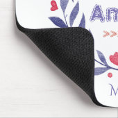 Chic Wreath Mon Amour Typografie Valentijnsdag Muismat (Hoek)