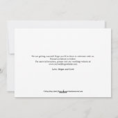 Chic Writing BEWERKBARE KLEUR Save The Date Kaart (Achterkant)