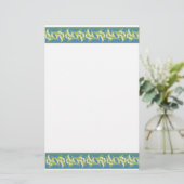 Chic Writing Paper: Lilies of the Valley, Blue Briefpapier (Staand voorkant)