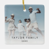 Chic Yarly Family Photo Keepomwille Keramisch Ornament (Voorkant)