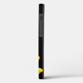 Chic Yellow Daisy Floral Monogram Naam zwart Case-Mate iPhone Case (Achterkant / Links)