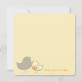 Chic Yellow Damask Chicks Baby shower Invitation d (Dos)