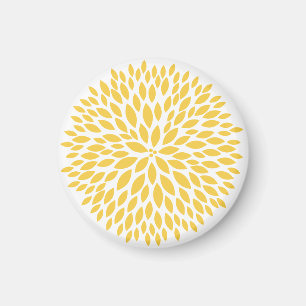 Chic Yellow Flower Magneet