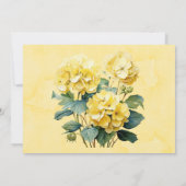 Chic Yellow Hydrangea Butterfly Merci Cartes (Dos)